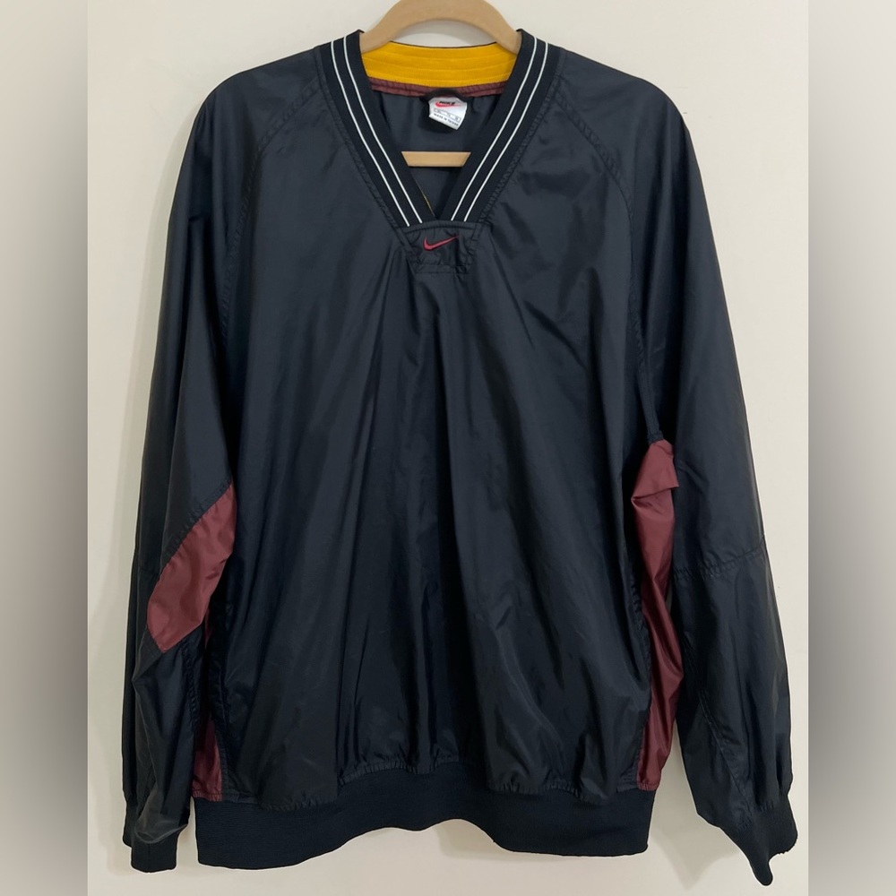 NIKE VINTAGE Mens 90s Windbreaker Track Suit Pullover Jacket Center Swoosh XL